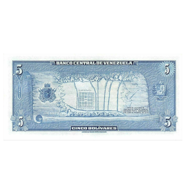 Venezuela 5 Bolívares 1966 Pick 49