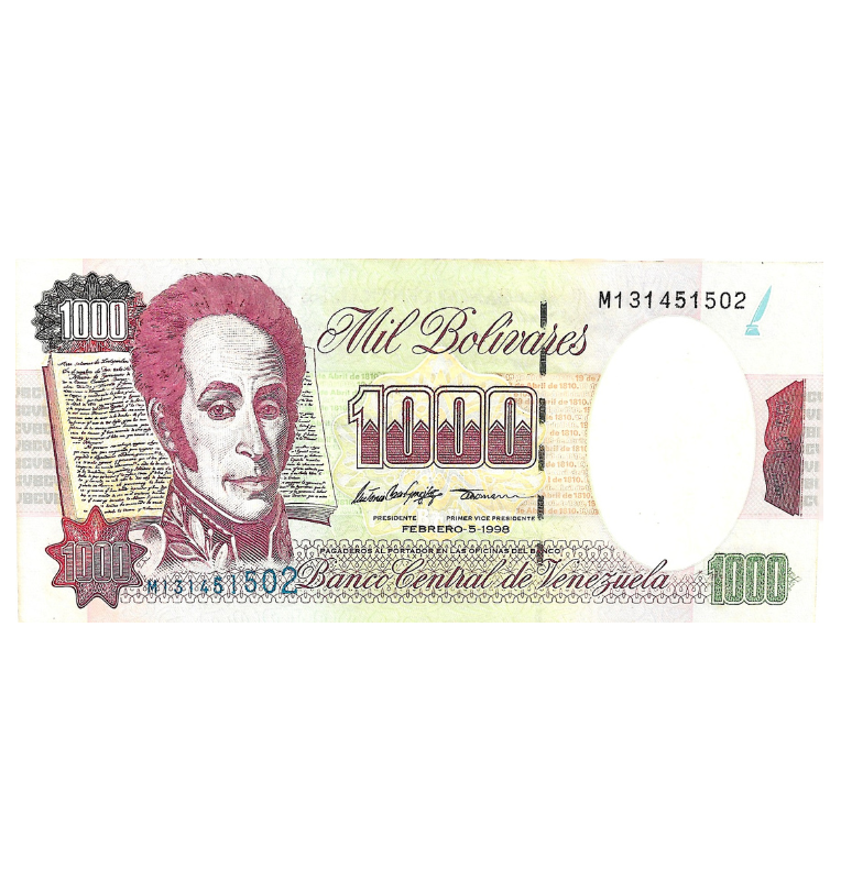 Venezuela 1000 Bolívares 1995- 1998  (NO UNC)