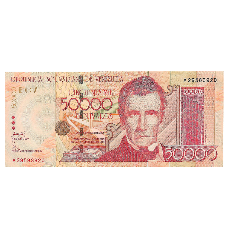 Venezuela 50.000 Bolívares 2005 Pick 87a  (NO UNC)