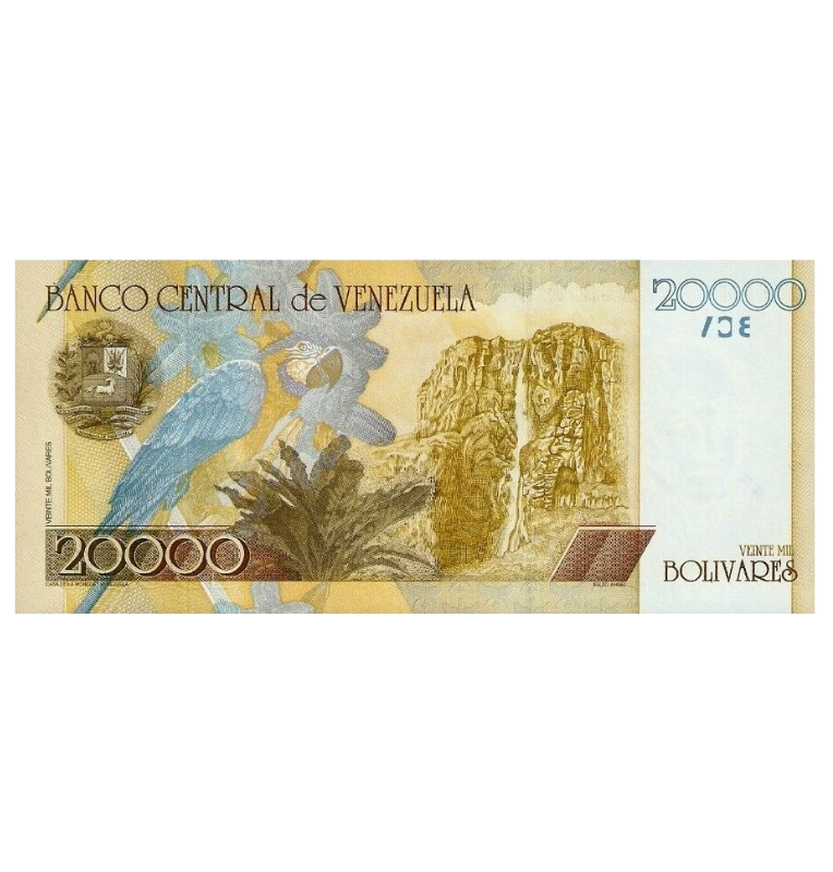 Venezuela 20.000 Bolívares 2002 Pick 86b. Tiene manchas