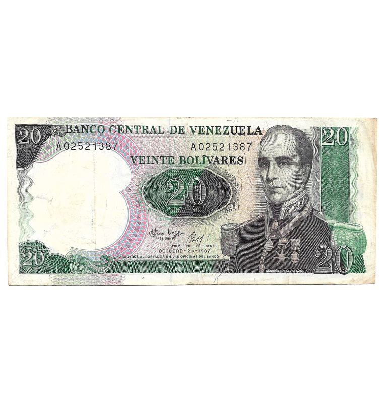 Venezuela 20 Bolívares 1987 Pick 71a NO UNC