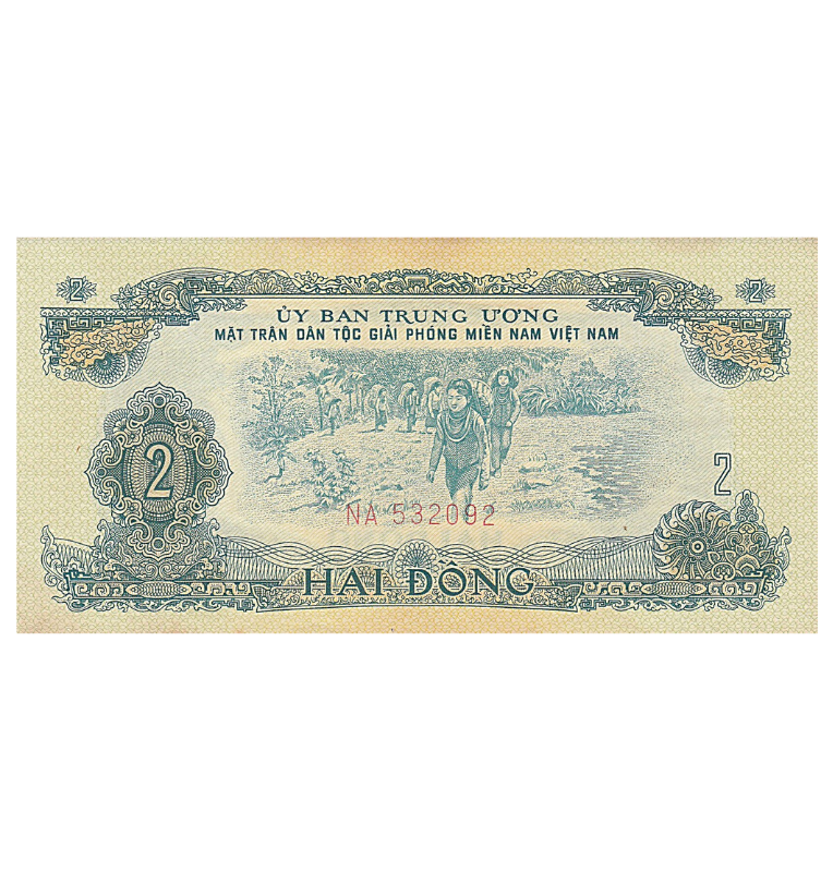 Vietnam del Sur 2 Dong 1963 ND Pick R5 NO UNC