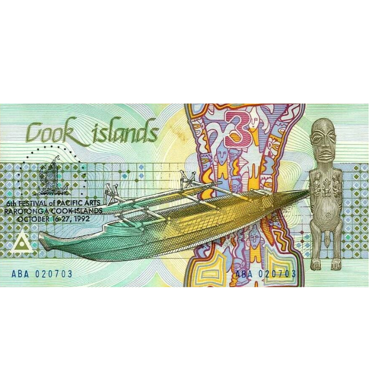 Islas Cook 5 Dólares 1992 Pick 6 Conmemorativo