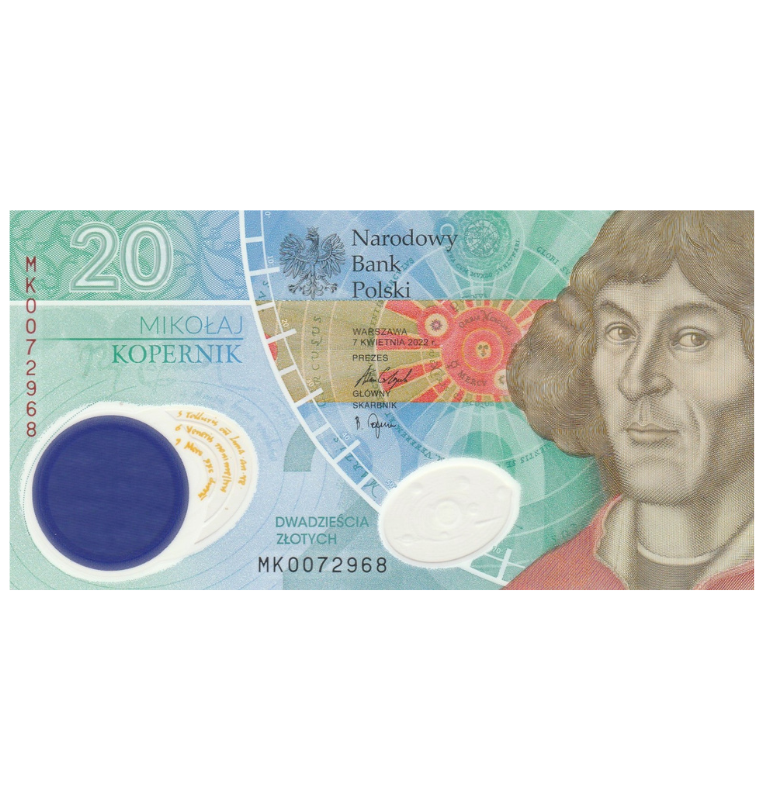 Polonia 20 Zlotys Nicolas Copernico 2023  Nuevo Polímero