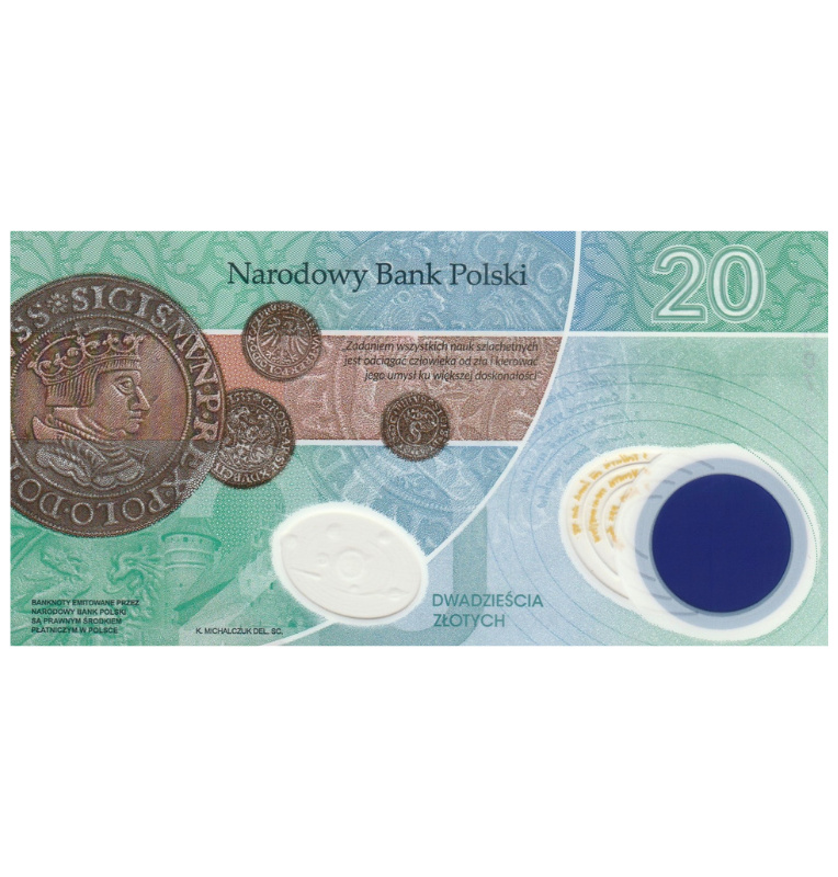 Polonia 20 Zlotys Nicolas Copernico 2023  Nuevo Polímero