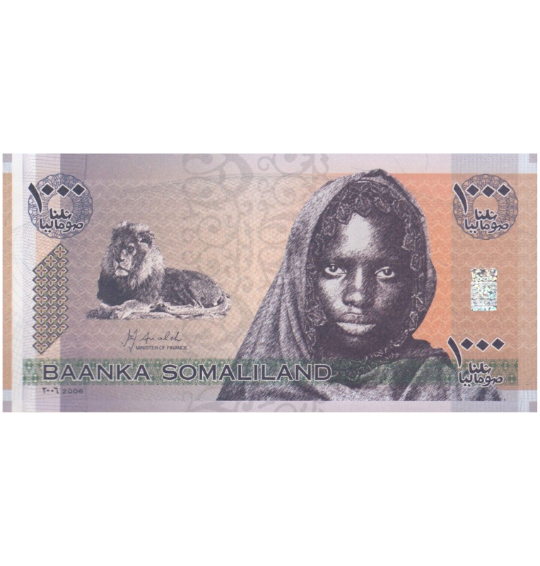 Somalilandia 1000 Shillings 2006 Pick Cs1a