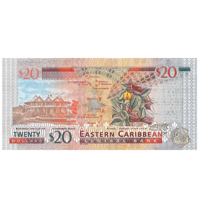 San Cristóbal y Nieves 20 Dólares 2003 ND Pick 44k