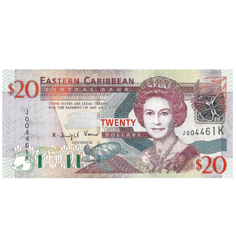 San Cristóbal y Nieves 20 Dólares 2003 ND Pick 44k