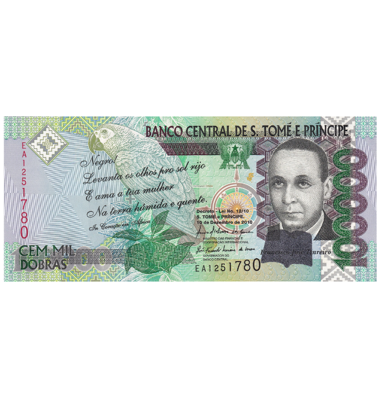San Tome y Príncipe 100.000 Dobras 2010 Pick 69b