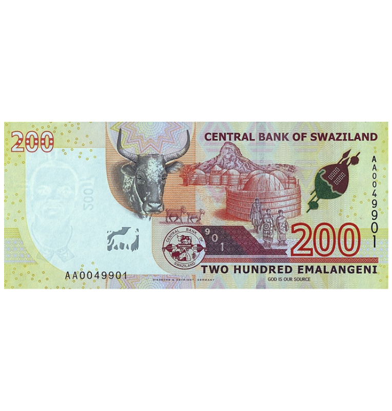 Suazilandia 200 Emalengeni 2017 Pick 43