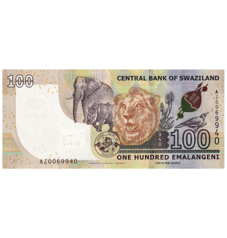 Suazilandia 100 Emalengeni 2017 Pick 42