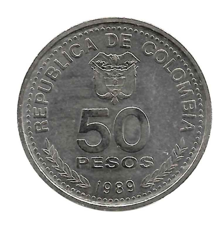 Colombia 50 Pesos 1986-1987-1988 KM 272 NO UNC