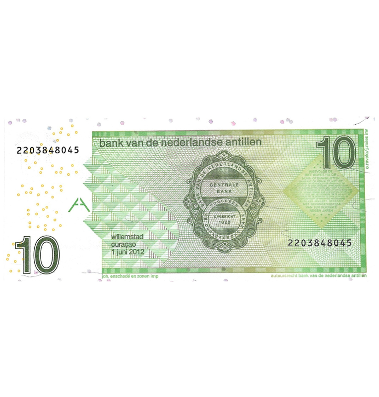 Antillas Holandesas 10 Gulden 2012 Pick 28f