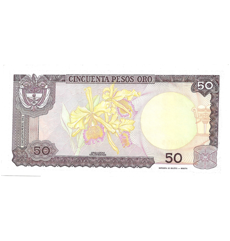Colombia 50 Pesos Oro 1986 NO UNC