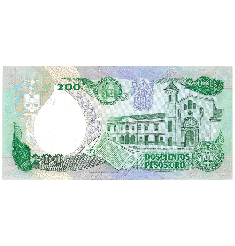 Colombia 200 Pesos Oro 1988 NO UNC