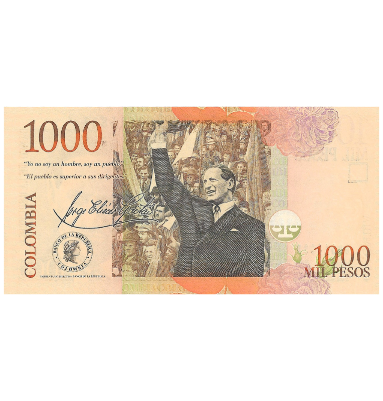 Colombia 1.000 Pesos 3 Marzo 2005 Formato Grande