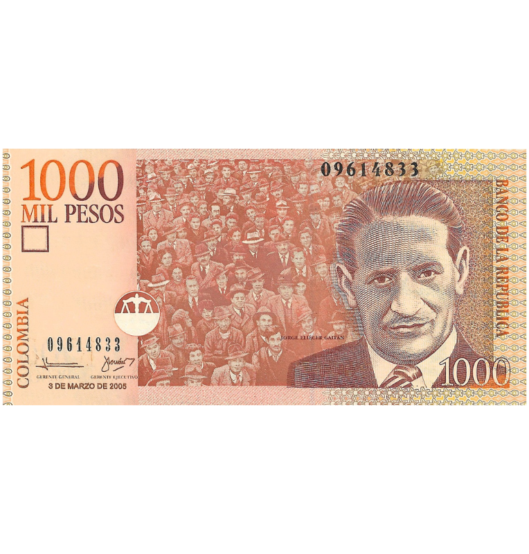 Colombia 1.000 Pesos 3 Marzo 2005 Formato Grande