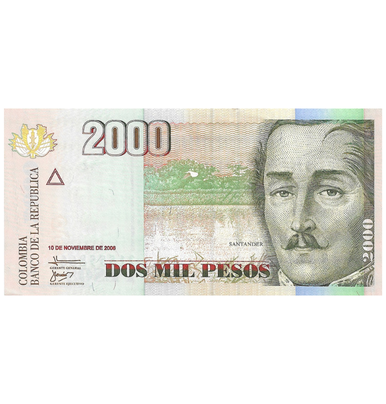 Colombia 2.000 Pesos 2006 Formato pequeño