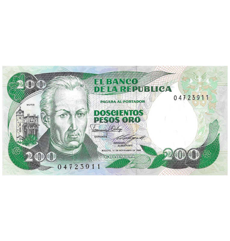 Colombia 200 Pesos 1985