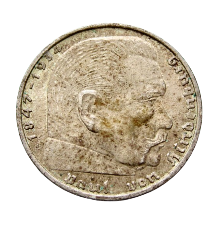 Alemania 2 Reichsmark Paul von Hindenburg 1937 NO UNC