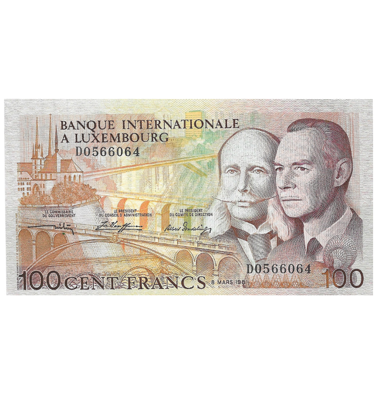 Luxemburgo 100 Francos 1981 Pick 14A