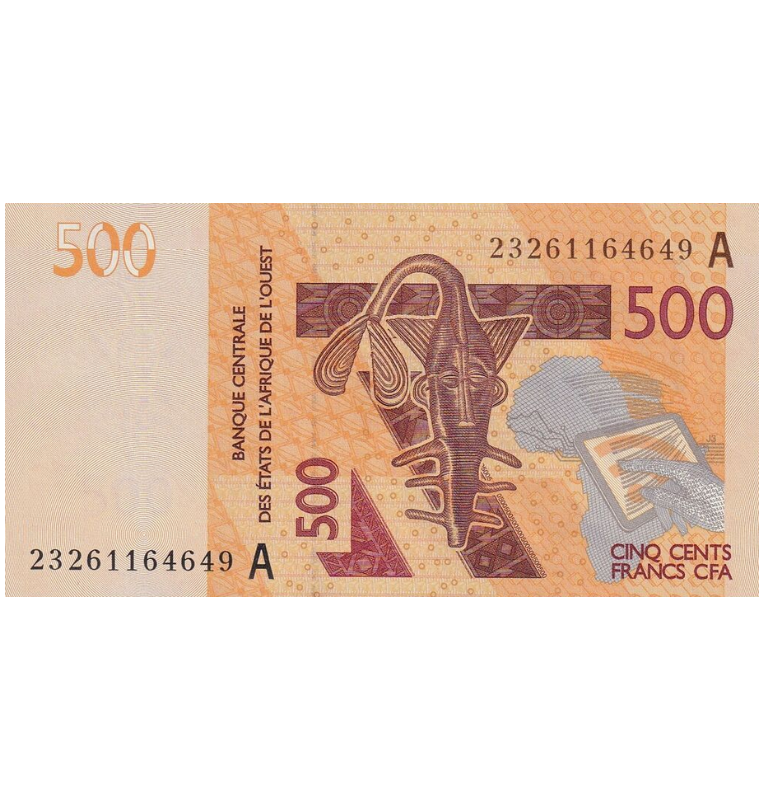 Estados de África Occidental (Costa de Marfil) 500 Francos 2012 Pick 119Aa