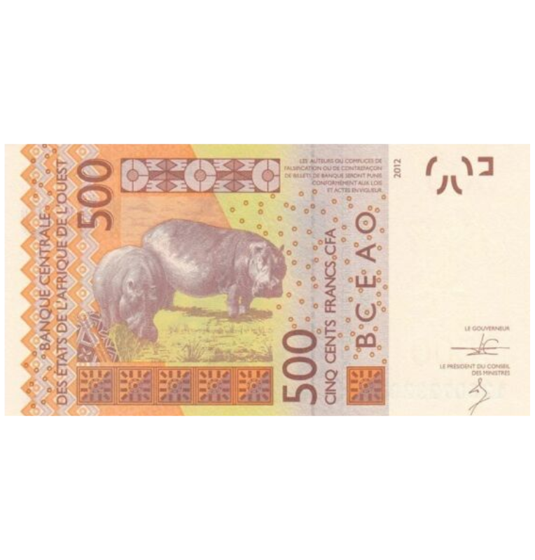 Estados de África Occidental (Costa de Marfil) 500 Francos 2012 Pick 119Aa