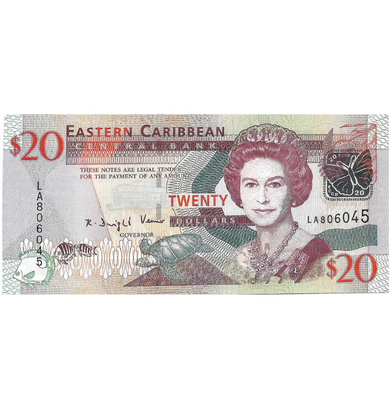 Estados del Caribe 20 Dólares ND Pick 49