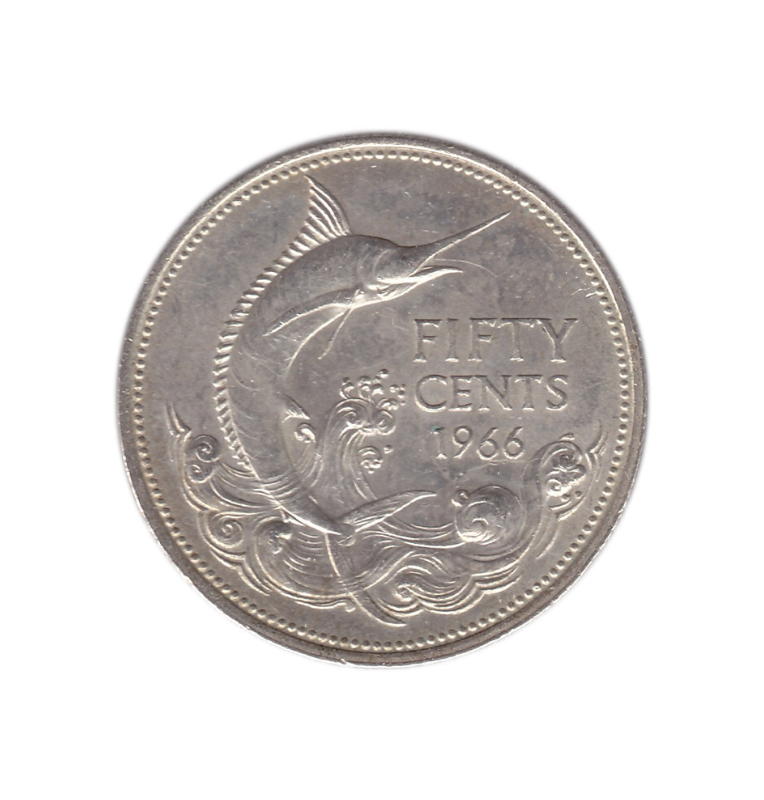 Bahamas 50 Cents 1966 NO UNC