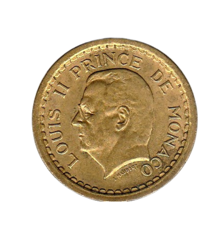 Mónaco 2 Francos o.J 1945 Km 121a-Albert I. 1889-1922 (No UNC)