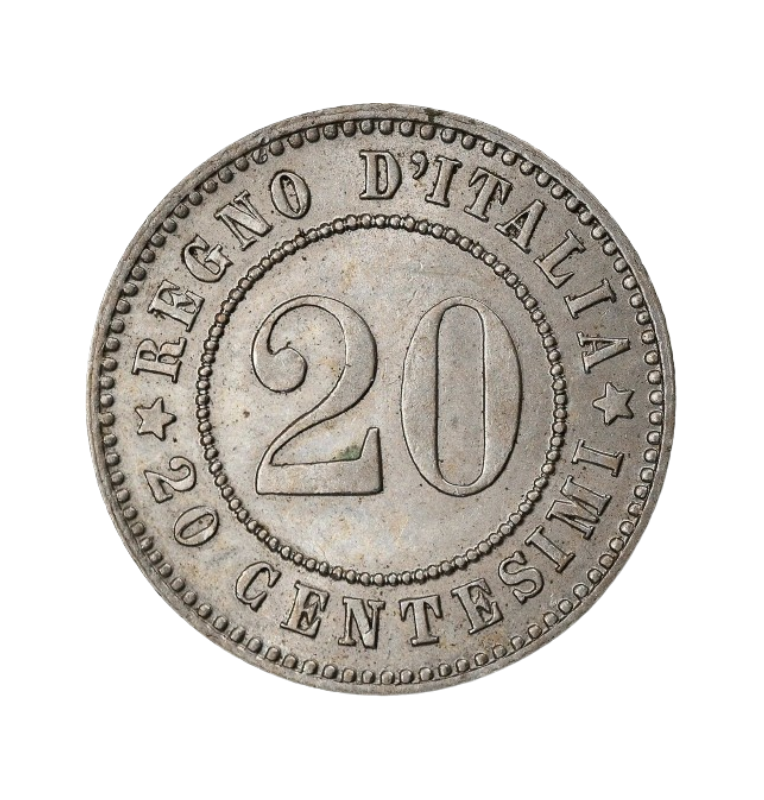 Italia 20 Centesimi 1894 KM 28.1. NO UNC