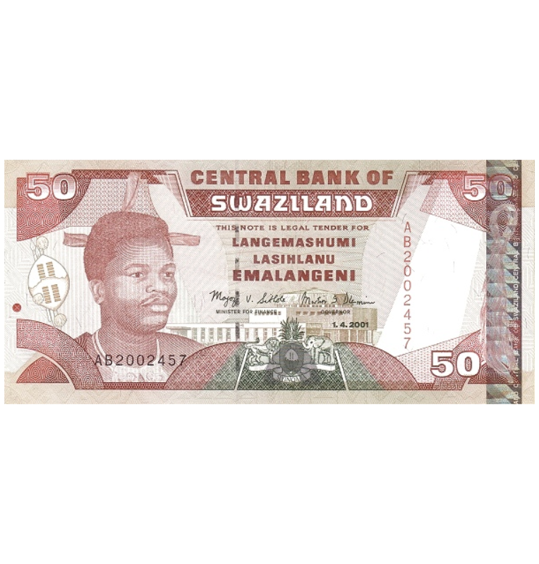 Suazilandia 50 Emalangeni 2001 Pick 31