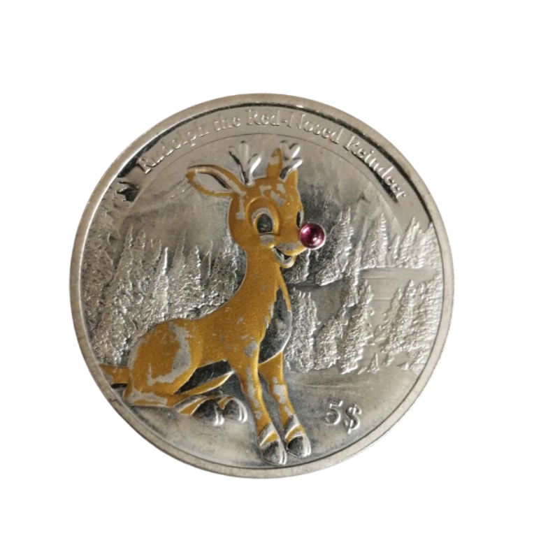 Kiribati 5 Dólares 2013 KM 74 Rudolph  NO UNC