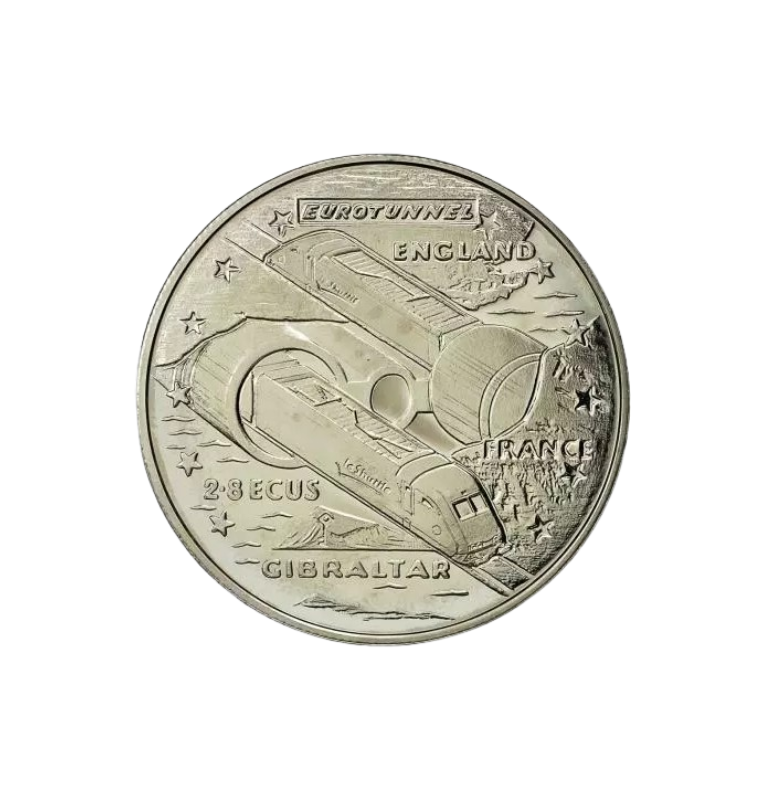 Gibraltar 2.8 ECU 1993 Eurotúnel Inglaterra - Francia