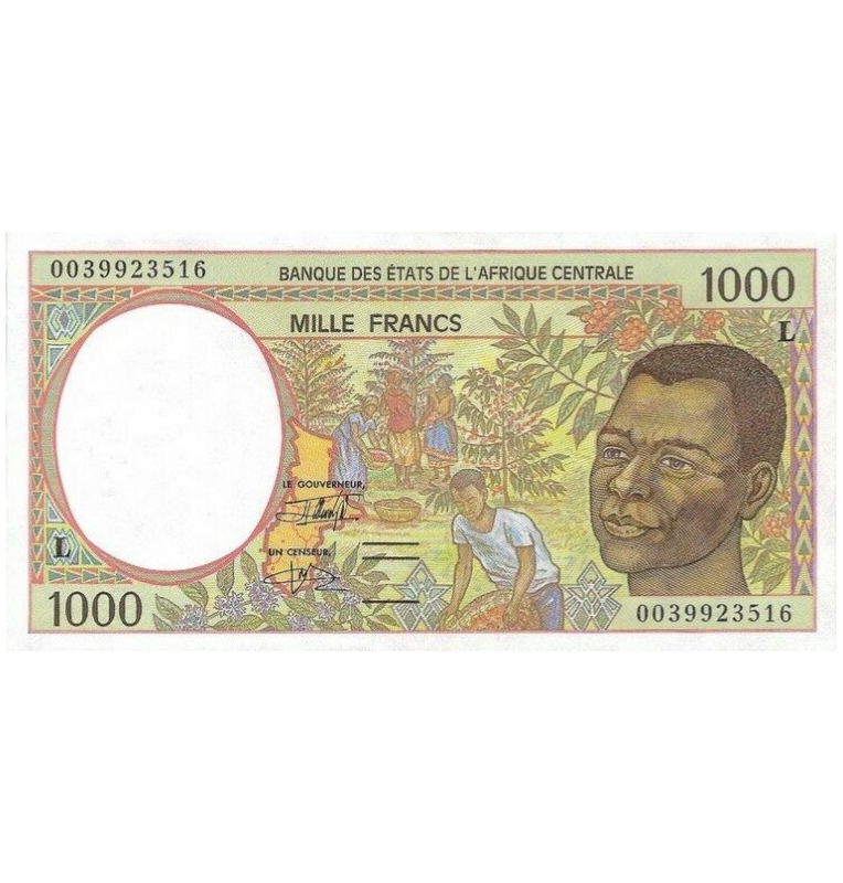 Gabón 1000 Francos 2000 Pick 402Lg