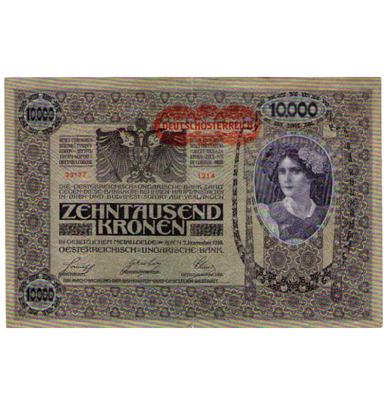 Austria 10.000 Coronas 1918 Pick 65 NO UNC