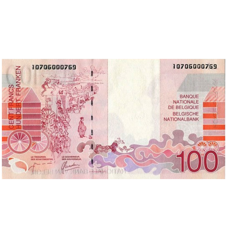 Belgica 100 Francos 1995-2001 ND Pick 174a
