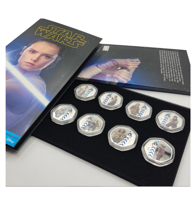 Star Wars El ascenso de Skywalker - Lado Luminoso - Colección completa 8 Monedas