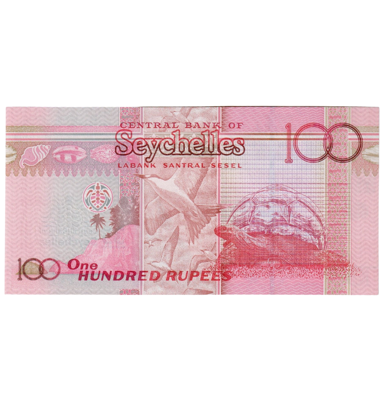 Seychelles 100 Rupias 2013 ND Emisión conmemorativa 35 aniversario del Banco Central de Seychelles