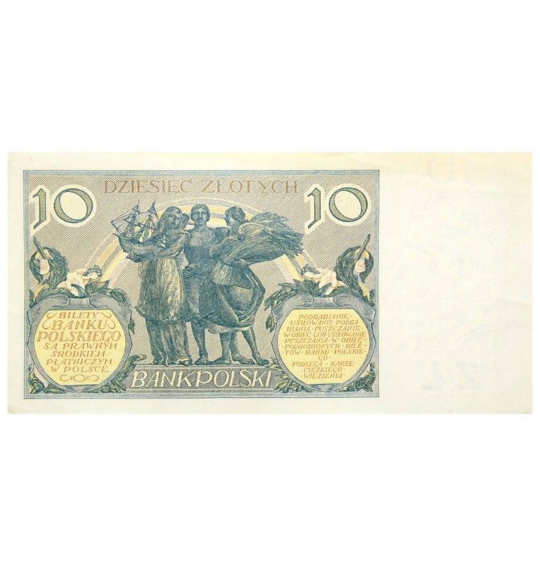 Polonia 10 Zloty 1929 Pick 69 NO UNC