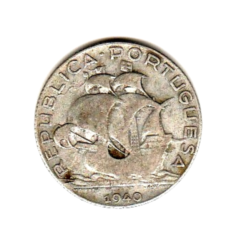 Portugal 2 1/2 Escudos 1940 Km 580. NO UNC