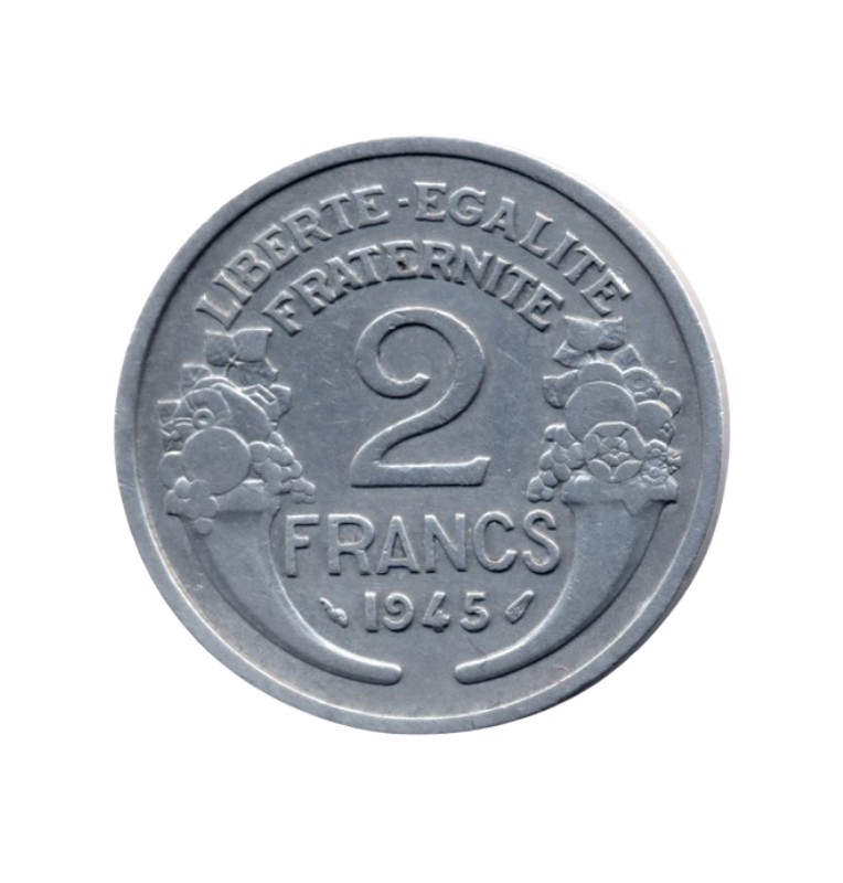 Francia 2 Francos 1945 KM 886a. NO UNC