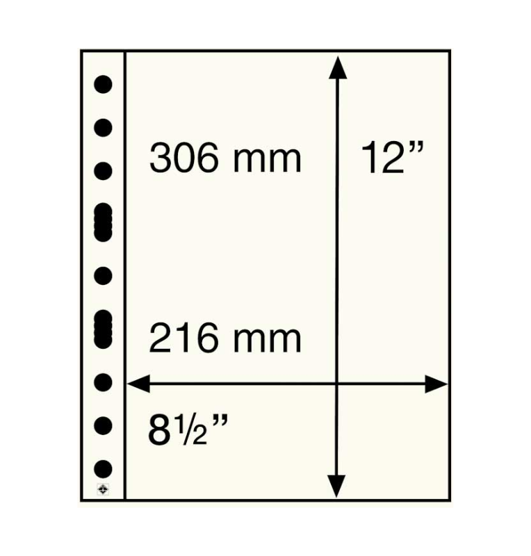 Hojas de plástico grande,1 bolsillo, transparentes (paquete x 5 unidades)