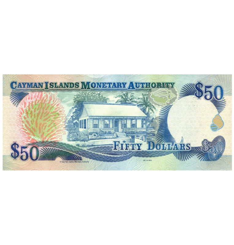 Islas Caimán 50 Dólares 2001 Pick 29a (Serial bajo)