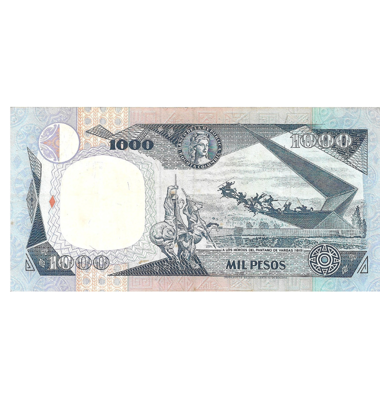 Colombia 1000 Pesos 1995 Número bajo 3 dígitos 170. NO UNC