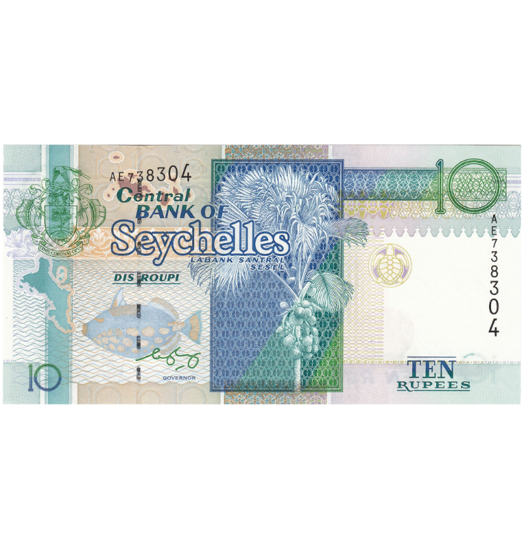 Seychelles 10 Rupias 1998 ND Pick 36a