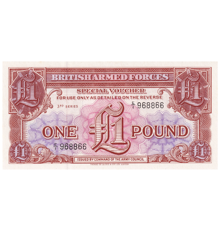 Reino Unido 1 Libra 1956 ND Pick M29 Vales de confinamiento › Vales militares