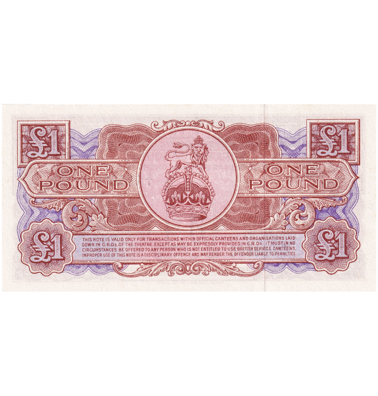Reino Unido 1 Libra 1956 ND Pick M29 Vales de confinamiento › Vales militares