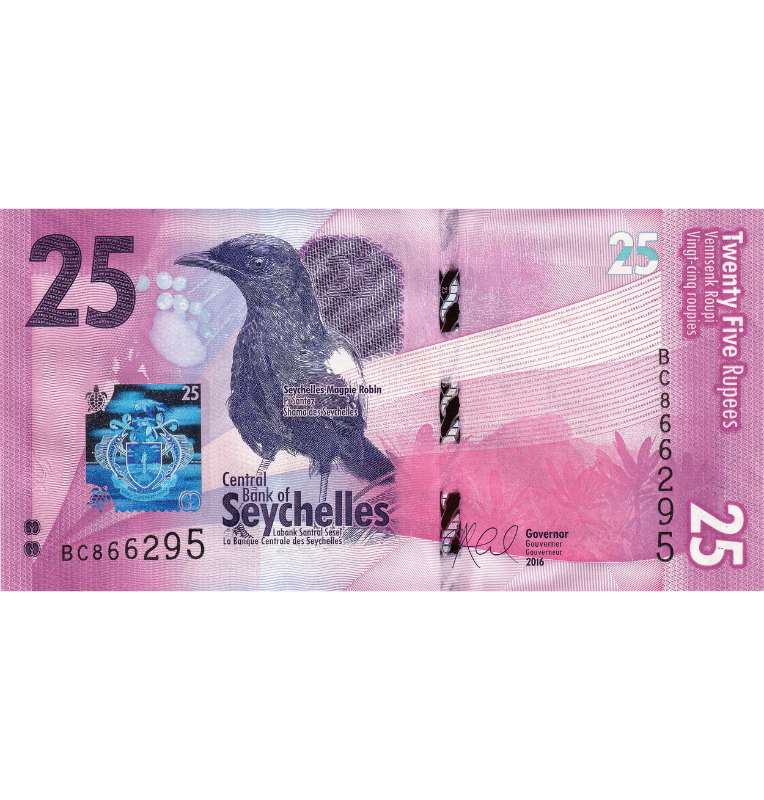 Seychelles 25 Rupias 2016 Pick 48
