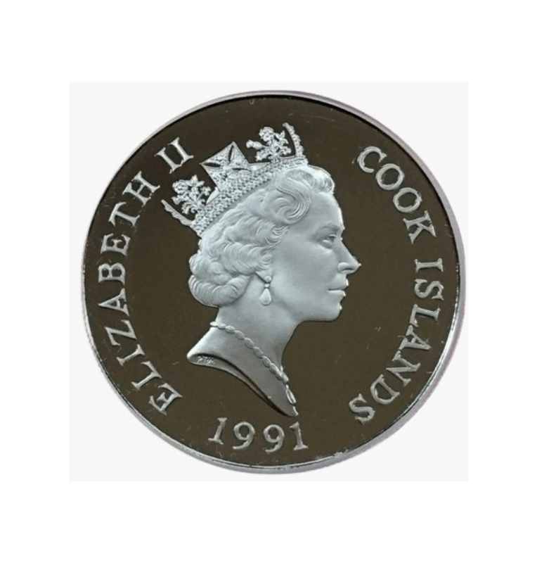 Islas Cook 50 dólares 1991 Km 124 Especies en peligro de extinción-Alce